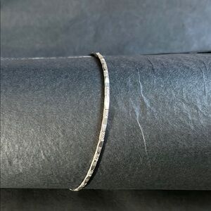 Dainty Vintage Silver Bangle Bracelet